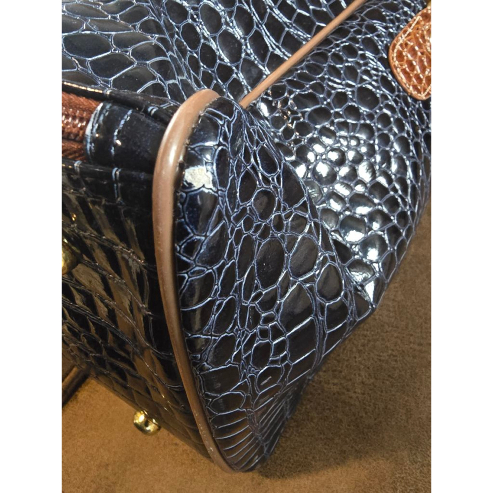Samantha Brown Navy& Brown Croc-Embossed Dowel Bag - Picture 11 of 11